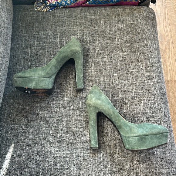 Vintage 00s Via Spiga green platforms - Picture 2 of 6